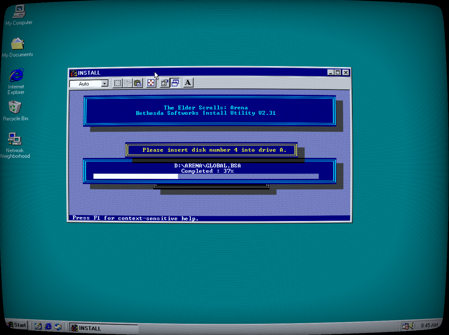 Windows 98 Dos Install Screen